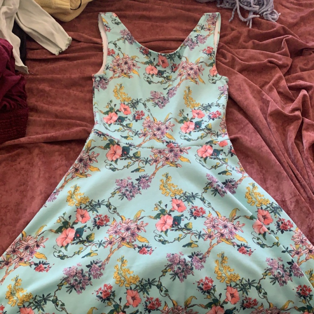 H&M Women’s Blue Floral Tank Dress